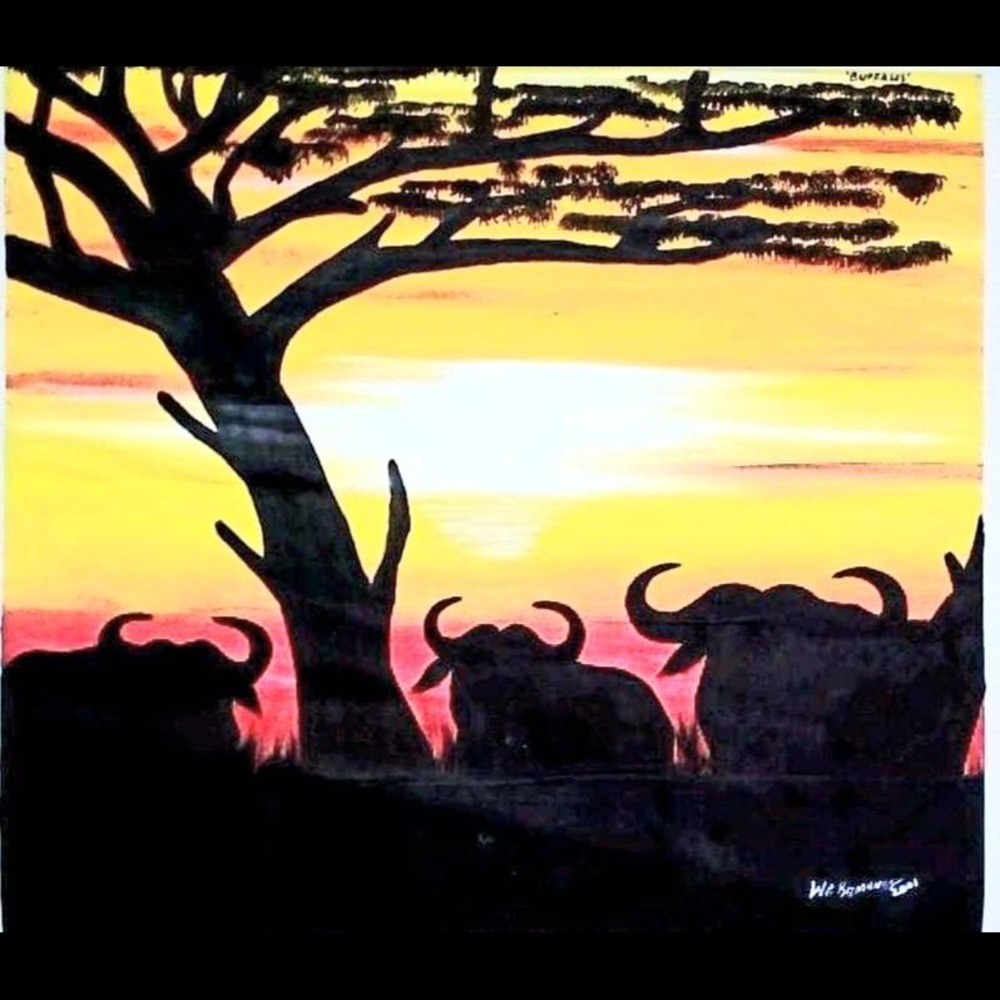 African print on cloth canvas